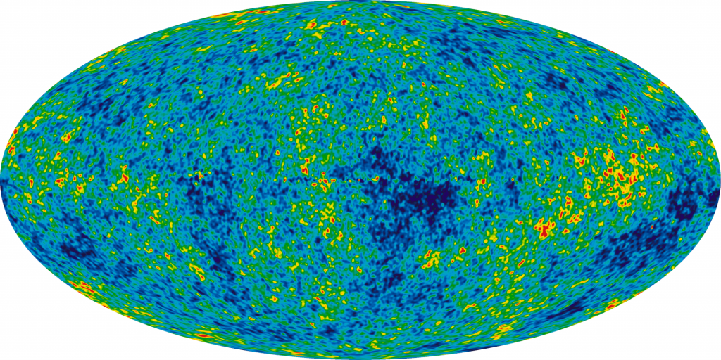 Image of cosmic microwave background from WMAP data.